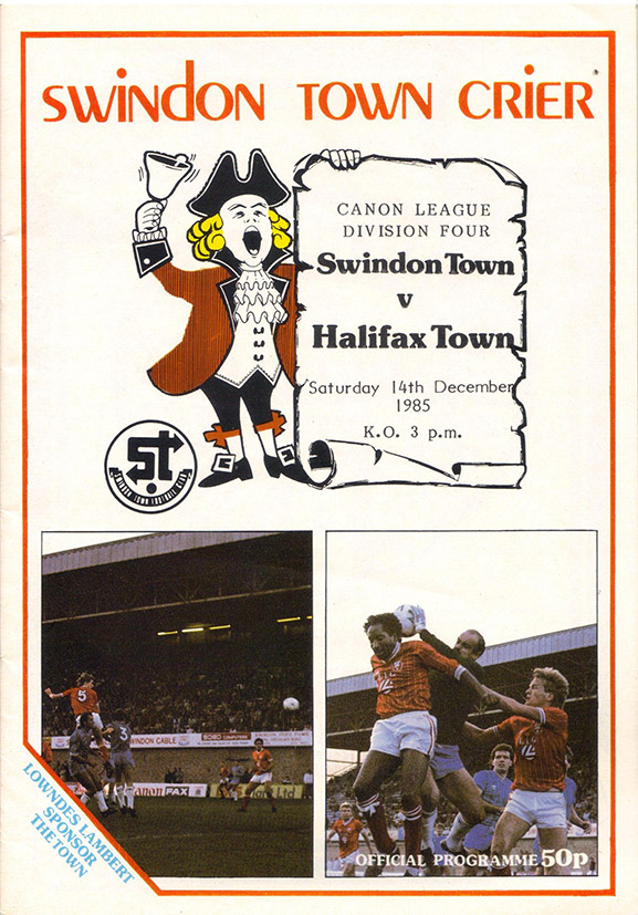 <b>Saturday, December 14, 1985</b><br />vs. Halifax Town (Home)